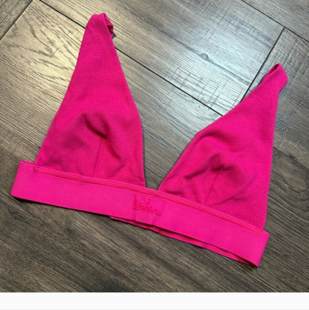 Skims | Cotton Rib Plunge Bralette